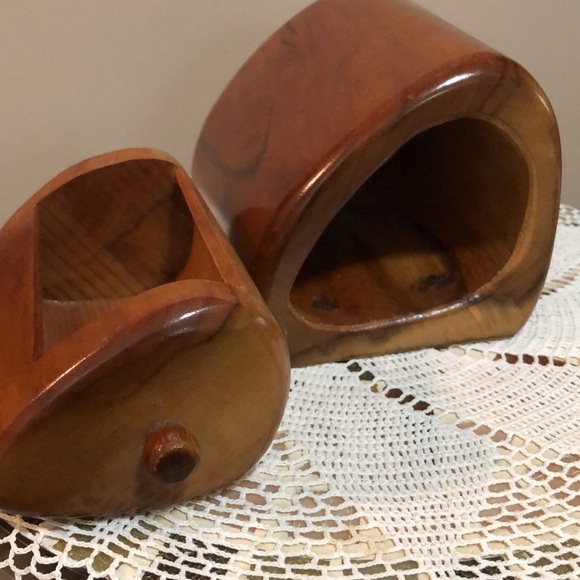 Handmade Triangular Maple Wood Box with Drawer - Picture 7 of 8